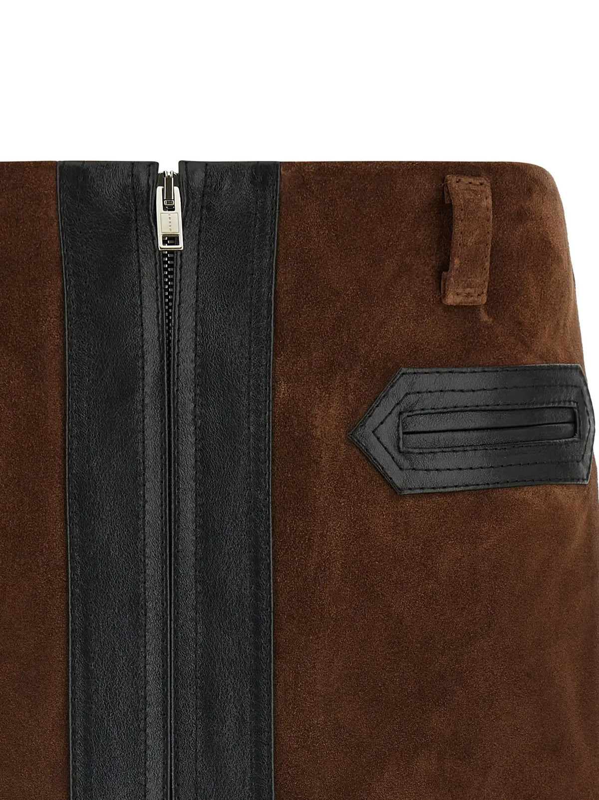 Women's Brown Suede Leather Mini Skirt – Marni