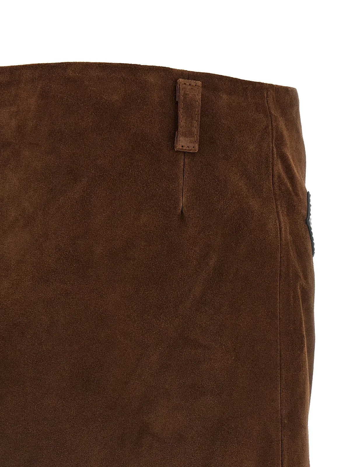 Women's Brown Suede Leather Mini Skirt – Marni