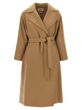 Women's Beige Operoso Virgin Wool Belted Coat – Weekend Max Mara