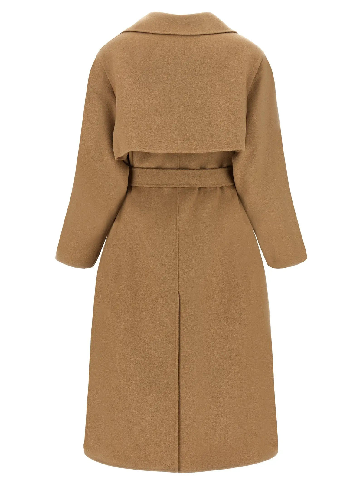 Women's Beige Operoso Virgin Wool Belted Coat – Weekend Max Mara