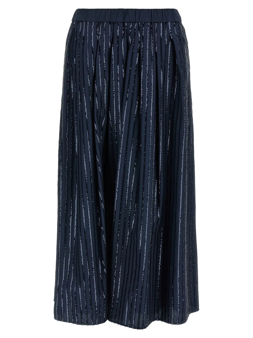 Women's Blue Sequin Cotton Poplin Maxi Skirt – Weekend Max Mara