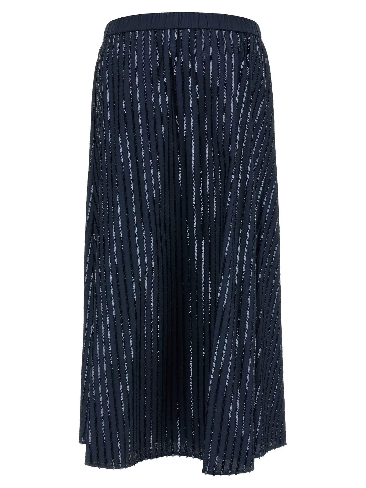 Women's Blue Sequin Cotton Poplin Maxi Skirt – Weekend Max Mara