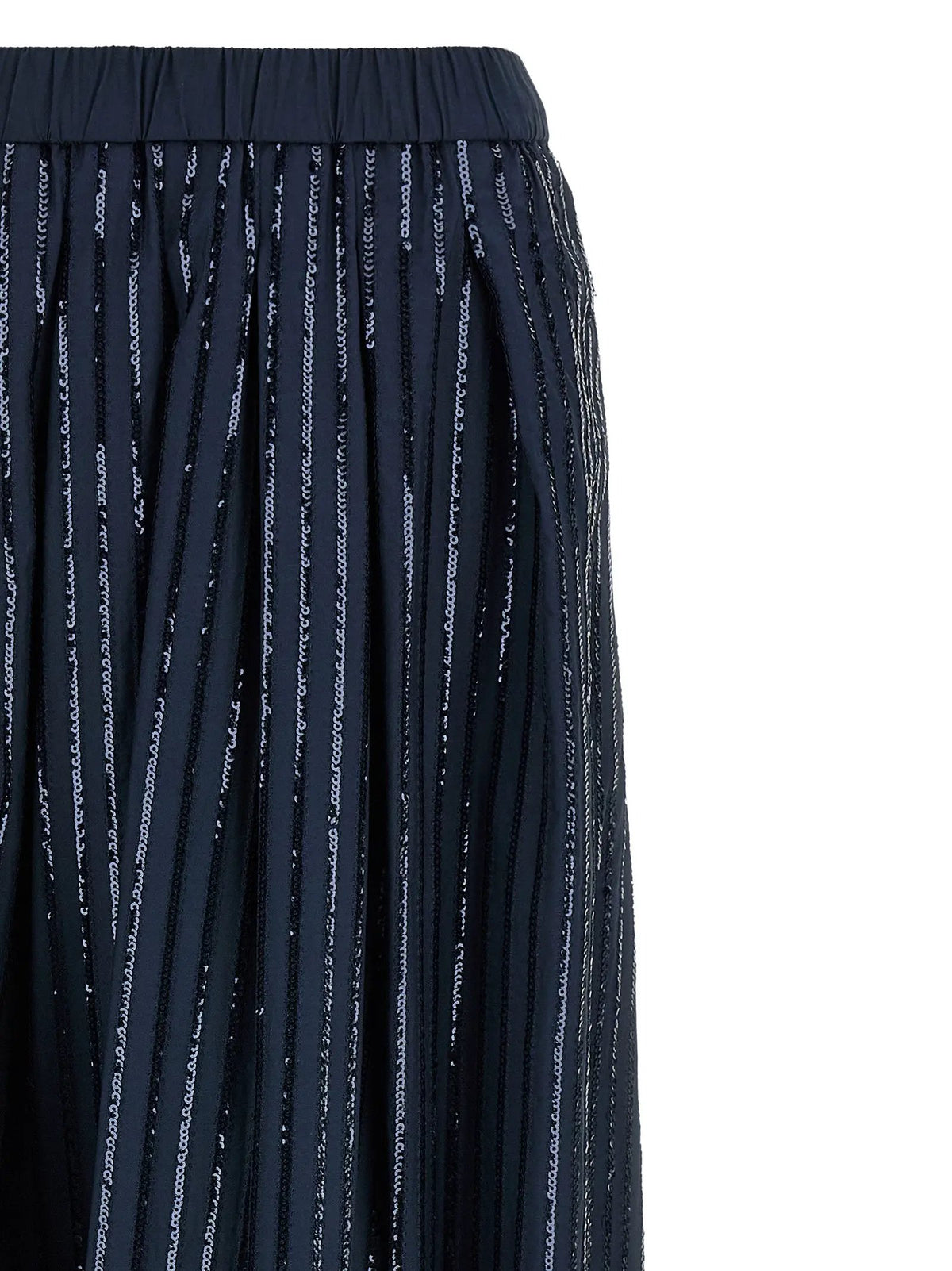 Women's Blue Sequin Cotton Poplin Maxi Skirt – Weekend Max Mara