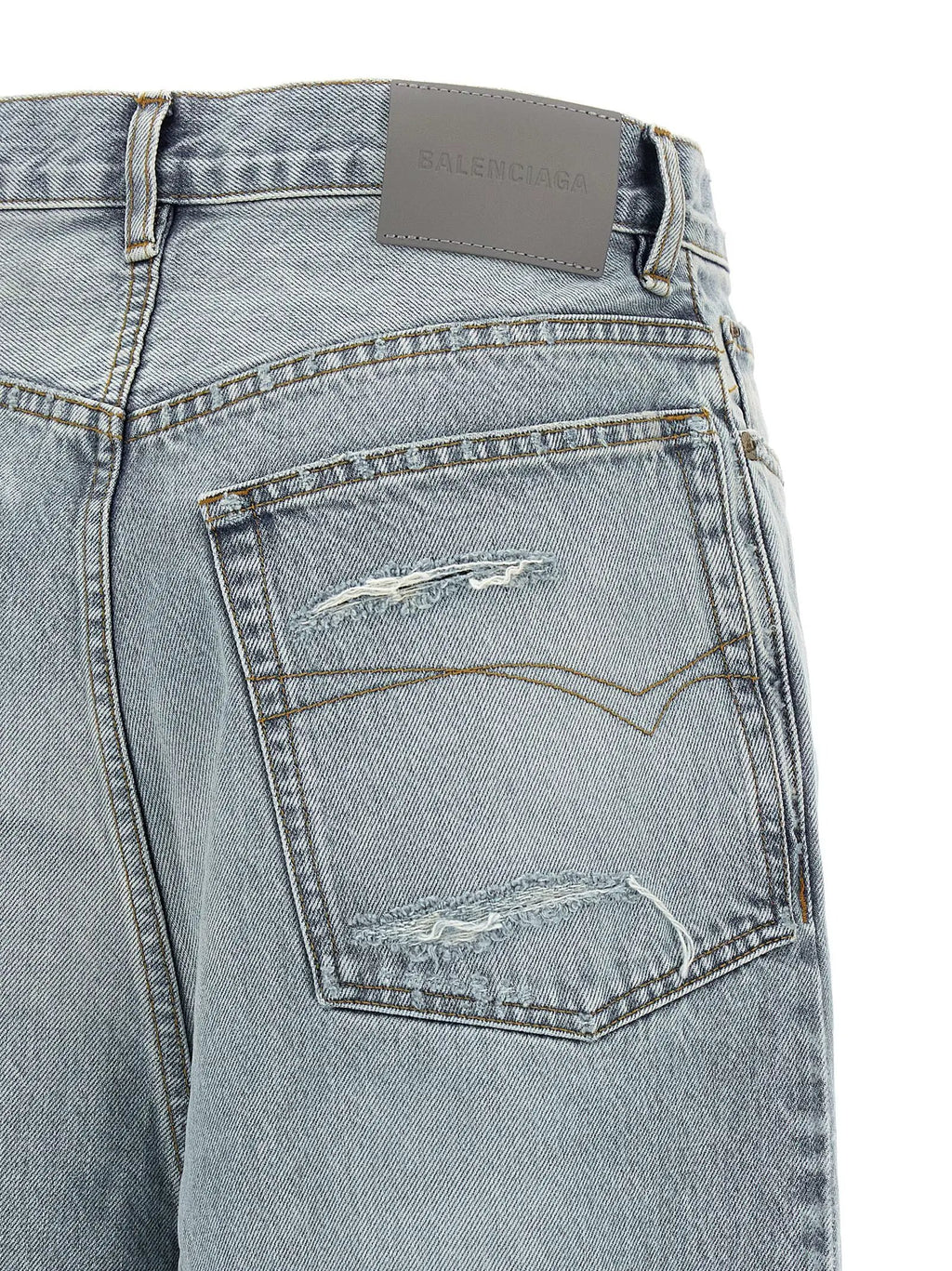 Balenciaga Balenciaga Blue Cotton Relaxed Fit Jeans