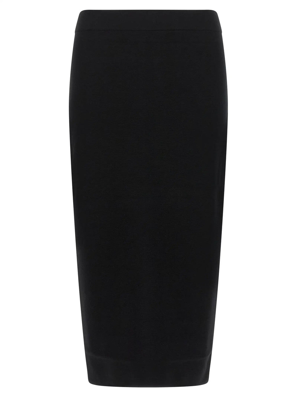 Max Mara Black Viscose Midi Skirt