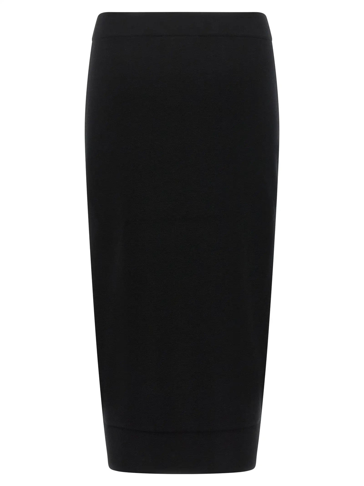 Max Mara Black Viscose Midi Skirt