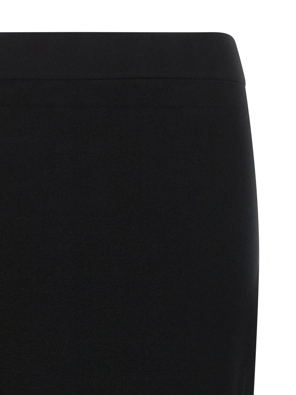 Max Mara Black Viscose Midi Skirt
