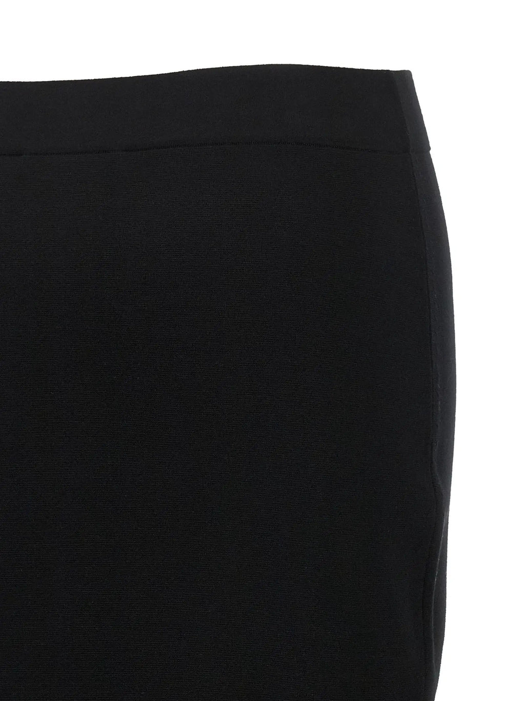 Max Mara Black Viscose Midi Skirt