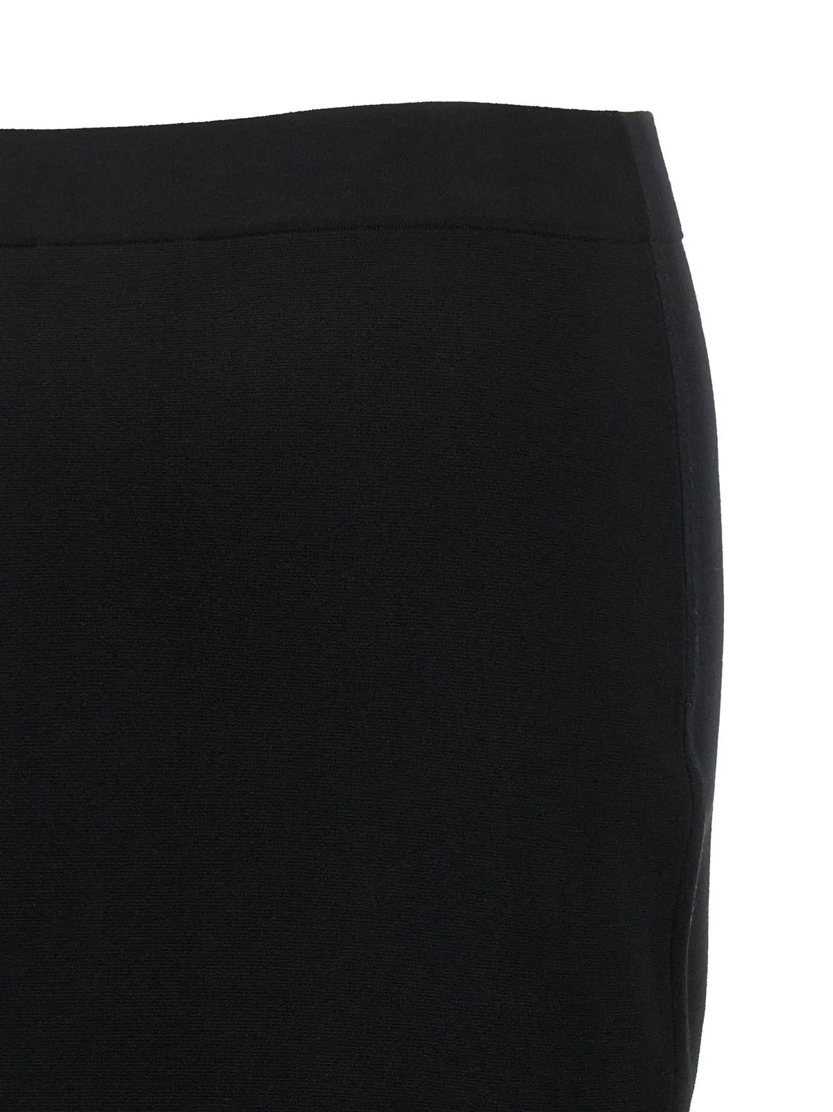 Max Mara Black Viscose Midi Skirt