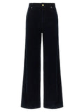 Max Mara Blue Cotton Casual Pants