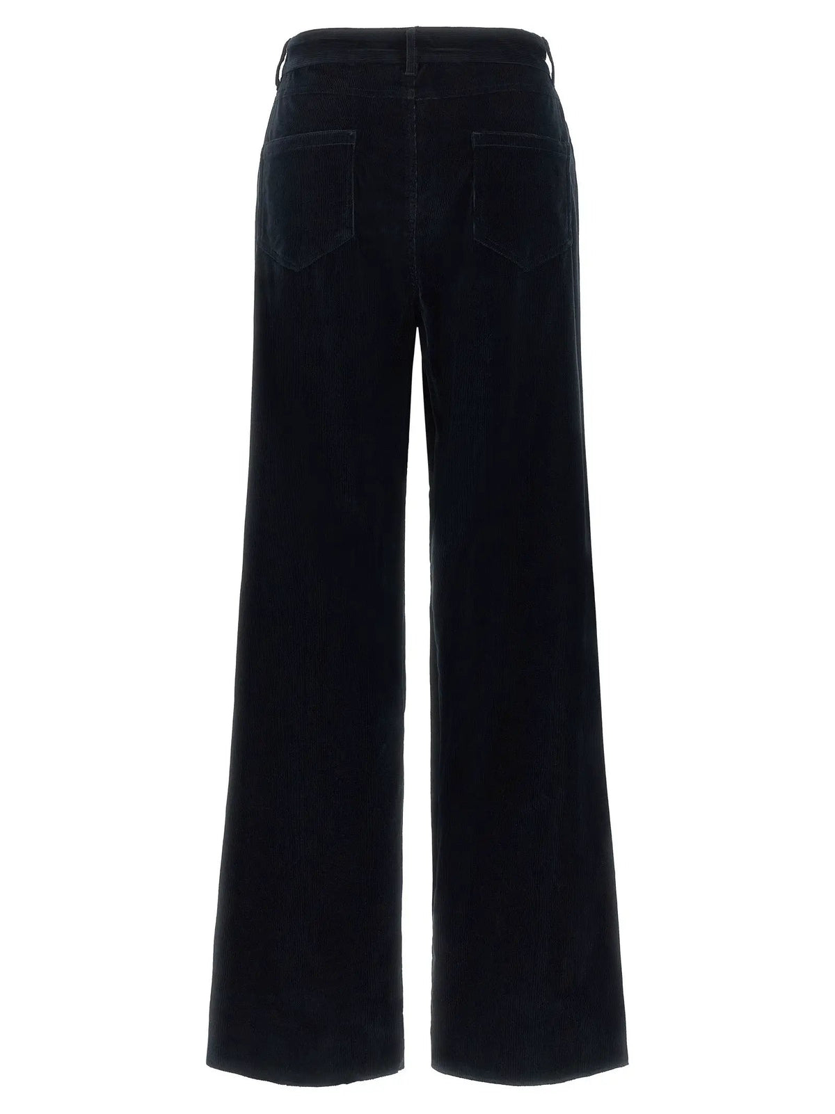Max Mara Blue Cotton Casual Pants