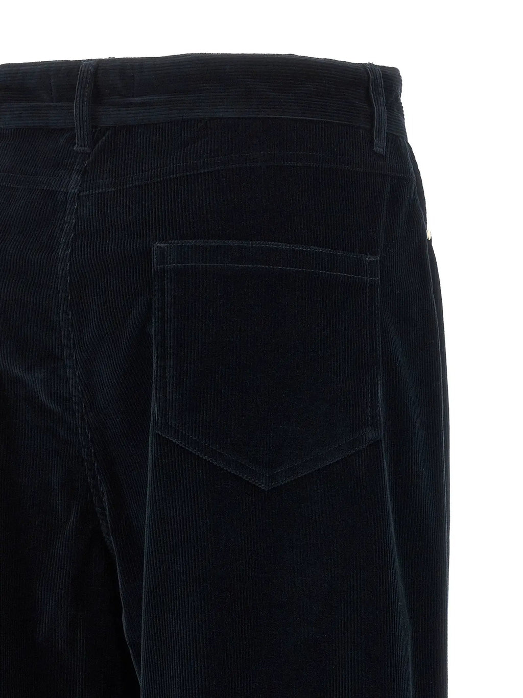 Max Mara Blue Cotton Casual Pants