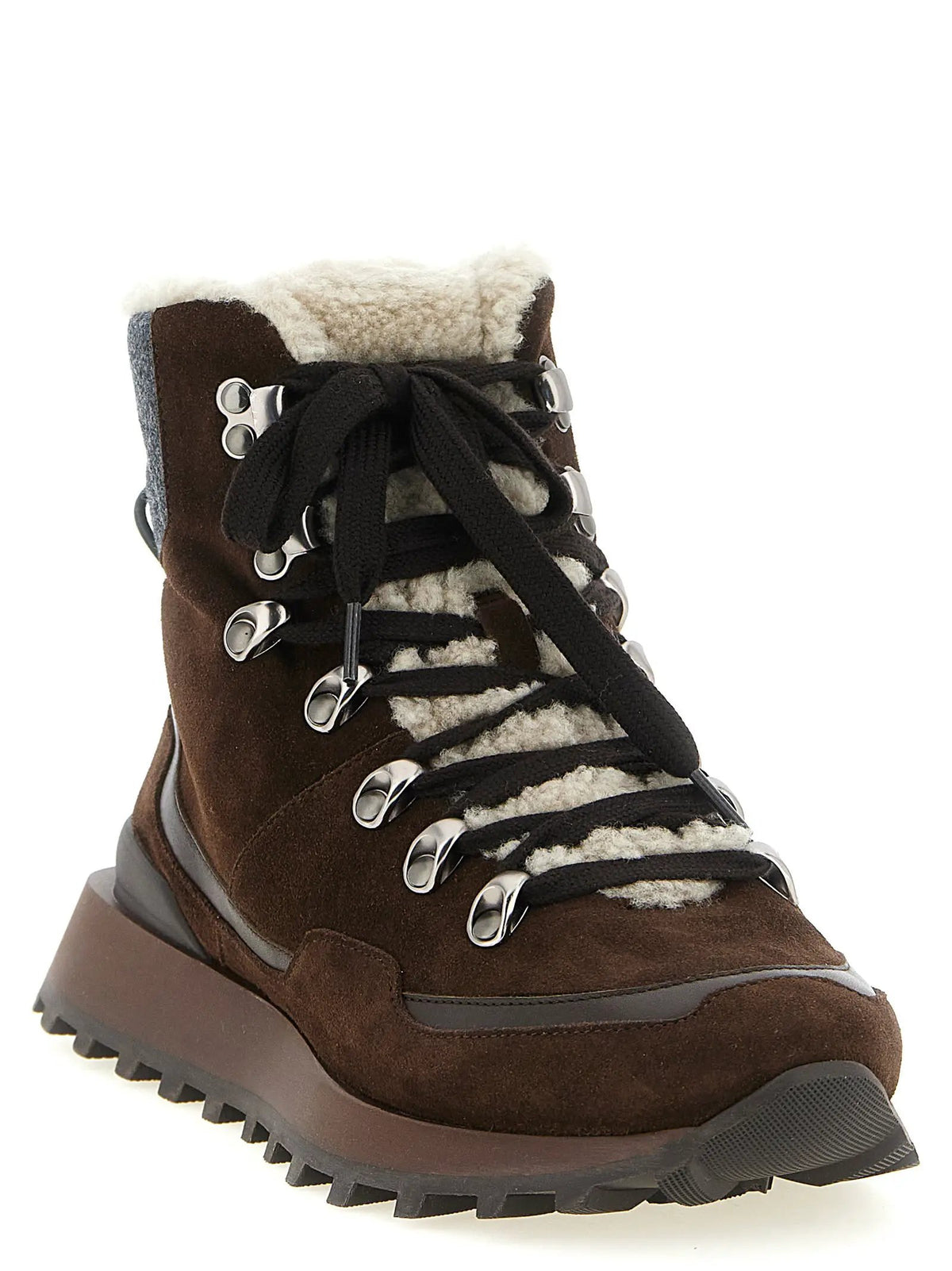 Bottines Brunello Cucinelli en veau marron