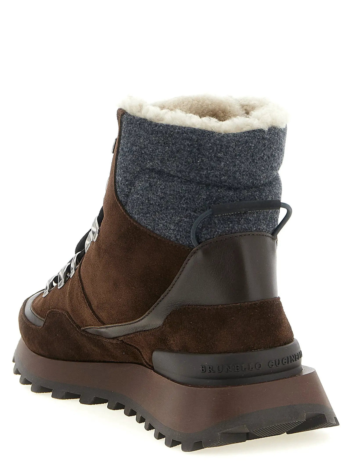 Bottines Brunello Cucinelli en veau marron