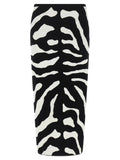 Moschino Bicolor Viscose Midi Skirt