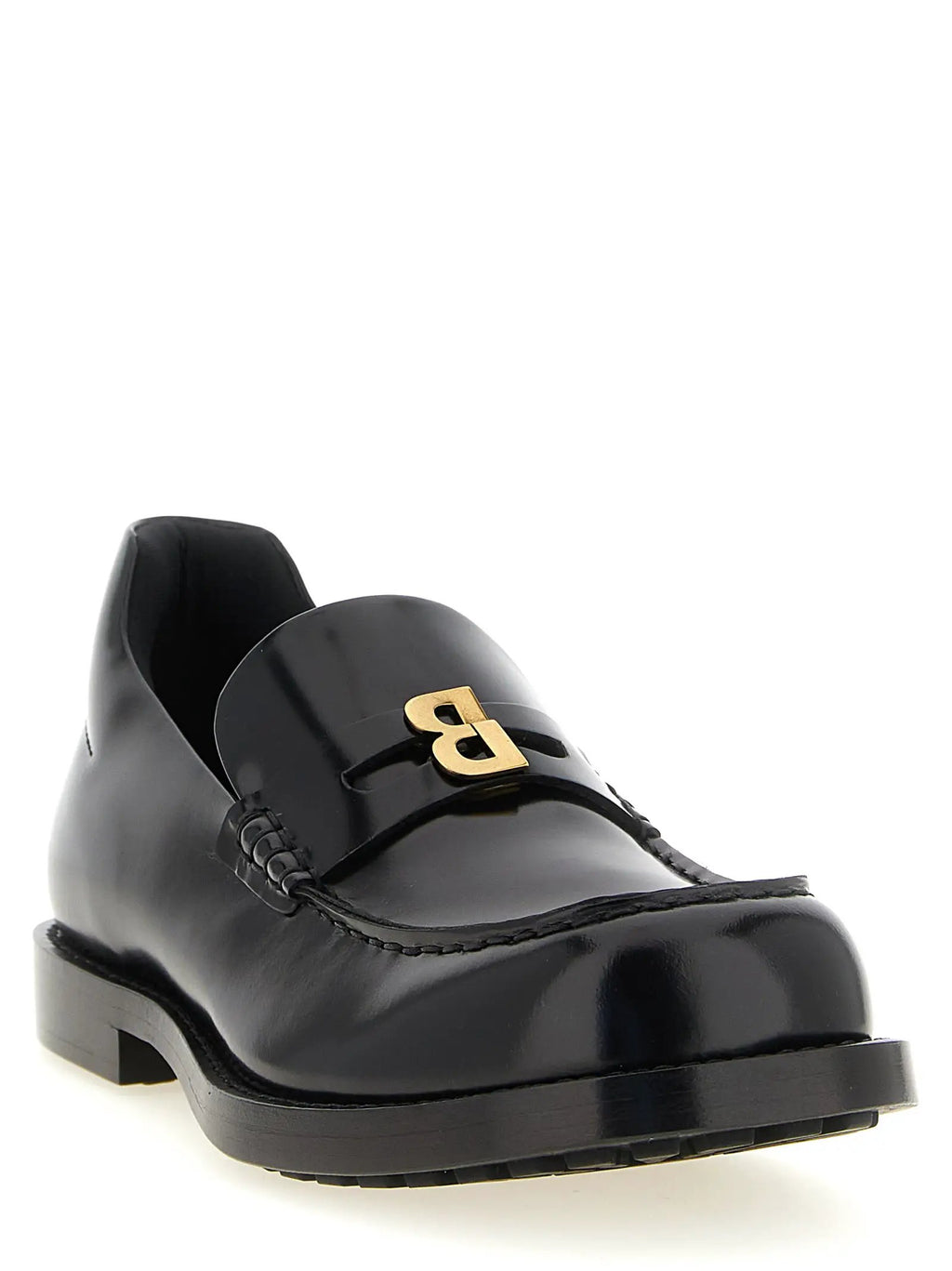 Balenciaga Black Calfskin Slip-On Loafers