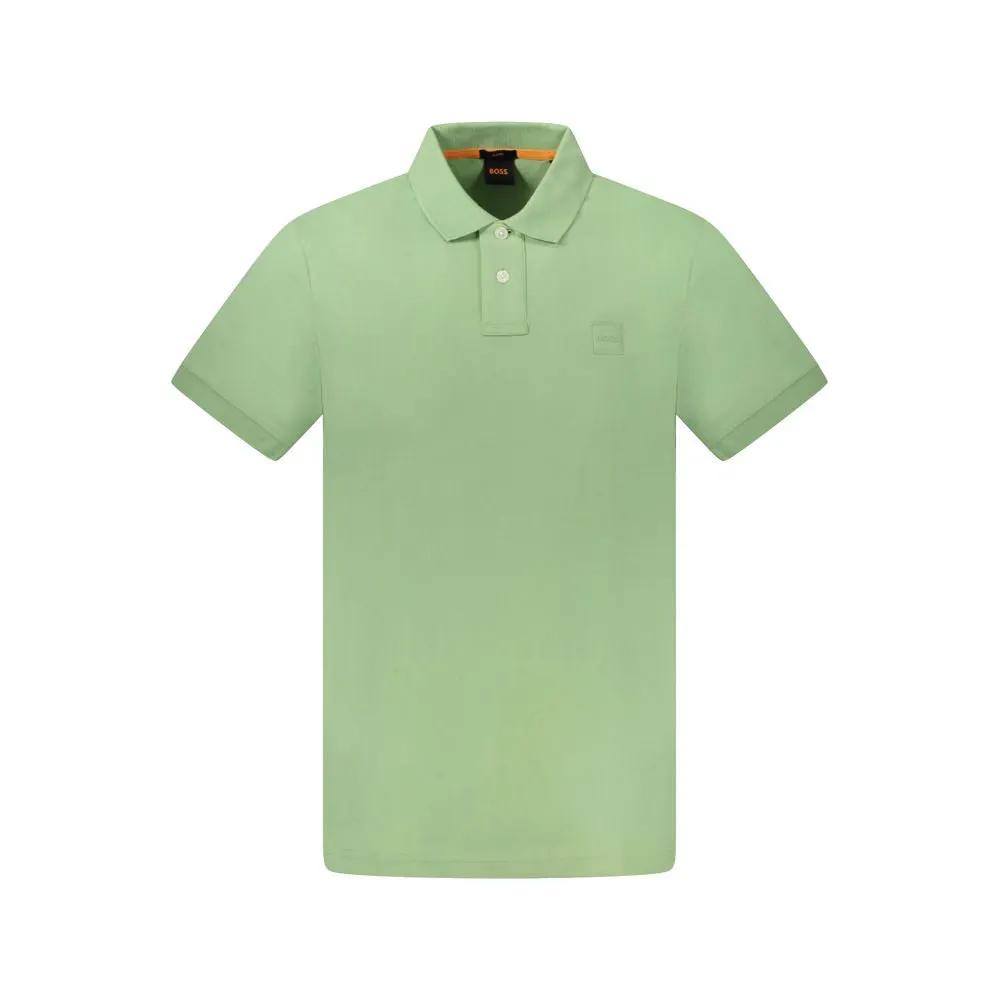 Hugo Boss Green Cotton Men's Polo