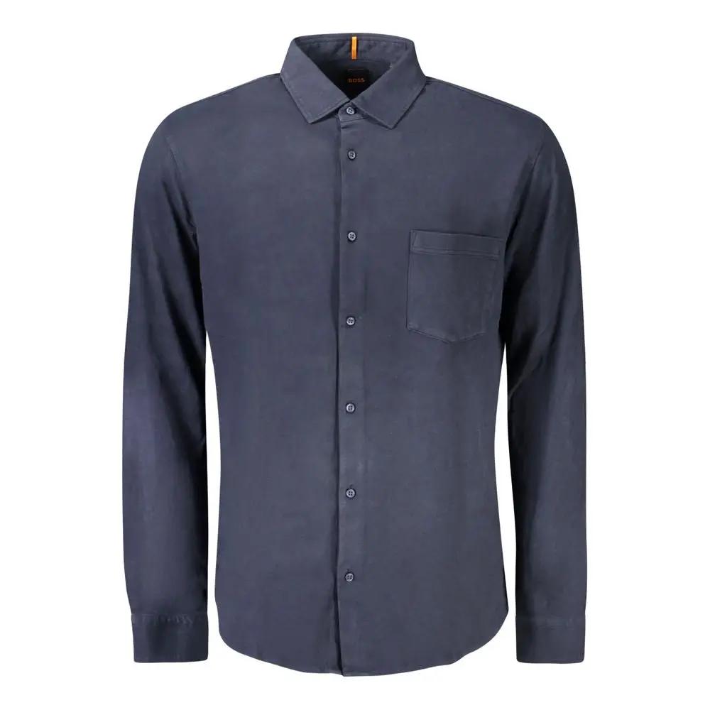 Hugo Boss Blue Cotton Men's Shirt