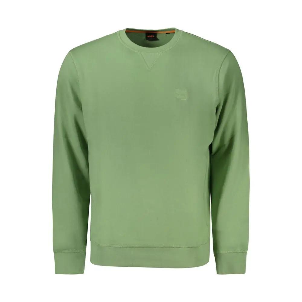 Hugo Boss Green Cotton Men's Sweatshirt