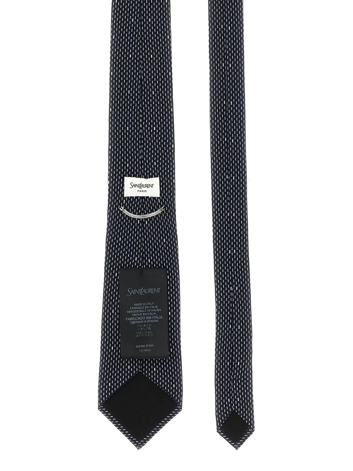 Saint Laurent Saint Laurent Blue Silk Tie