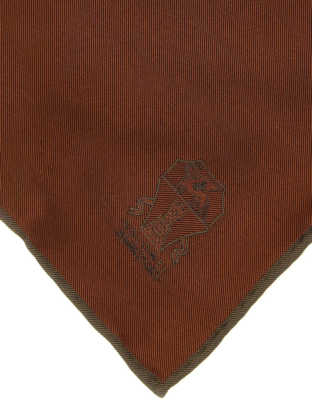 Brunello Cucinelli Brunello Cucinelli Brown Silk Scarf