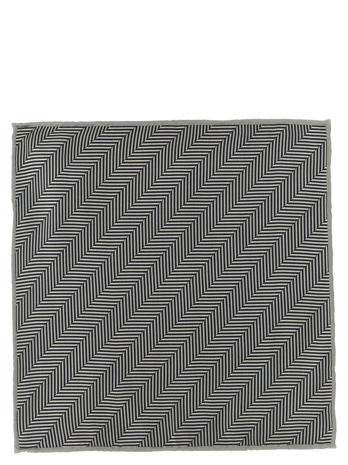 Brunello Cucinelli Brunello Cucinelli Gray Silk Pocket Square