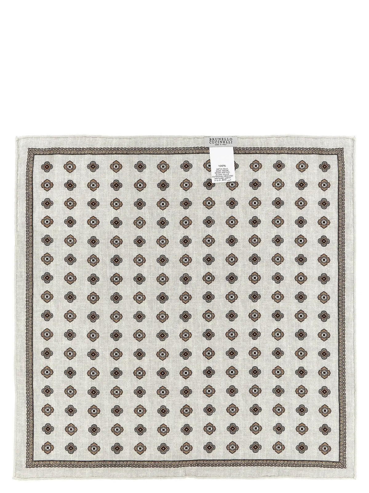 Brunello Cucinelli Brunello Cucinelli Multicolor Silk Pocket Square
