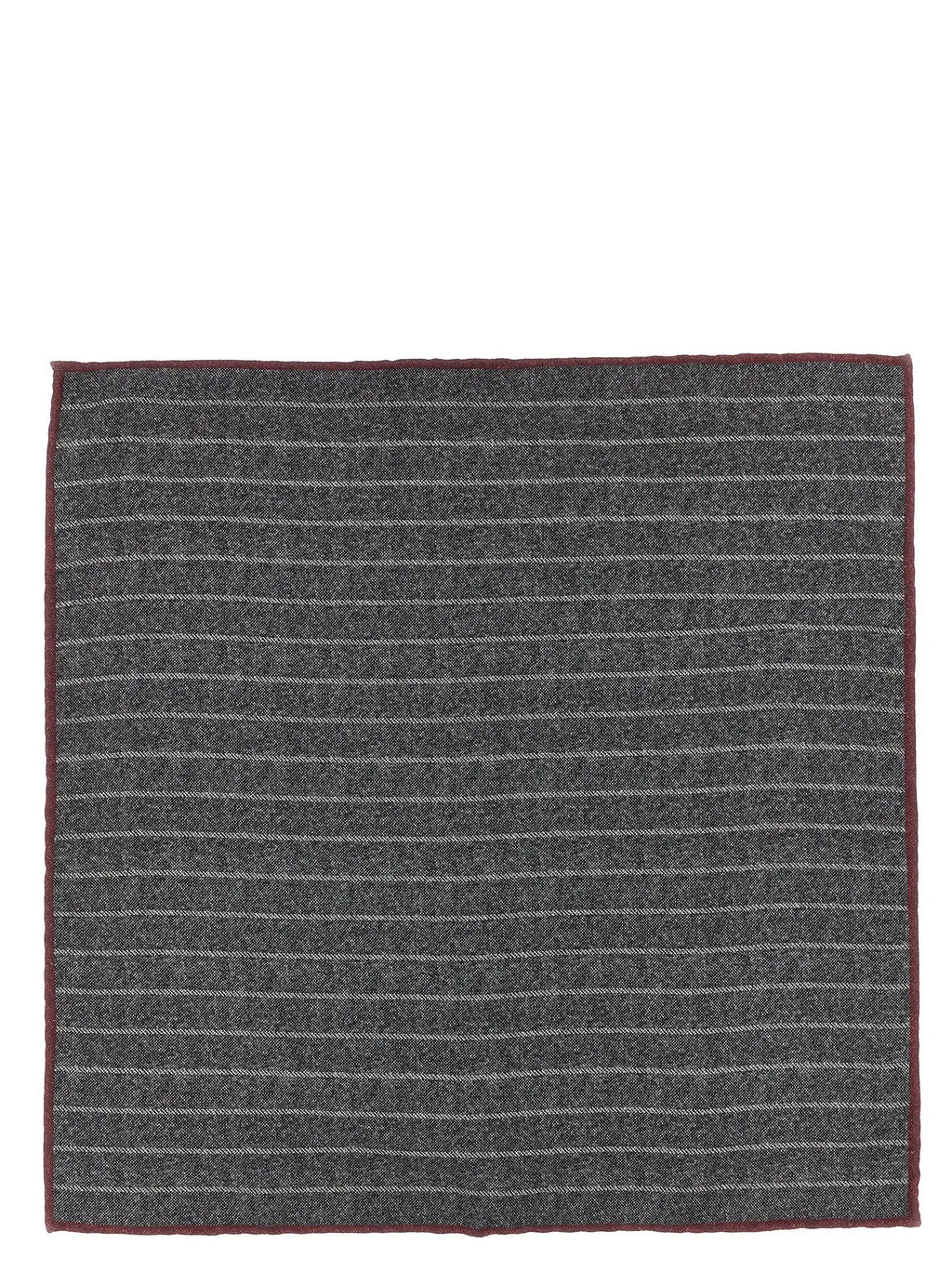 Brunello Cucinelli Brunello Cucinelli Gray Silk Pocket Square