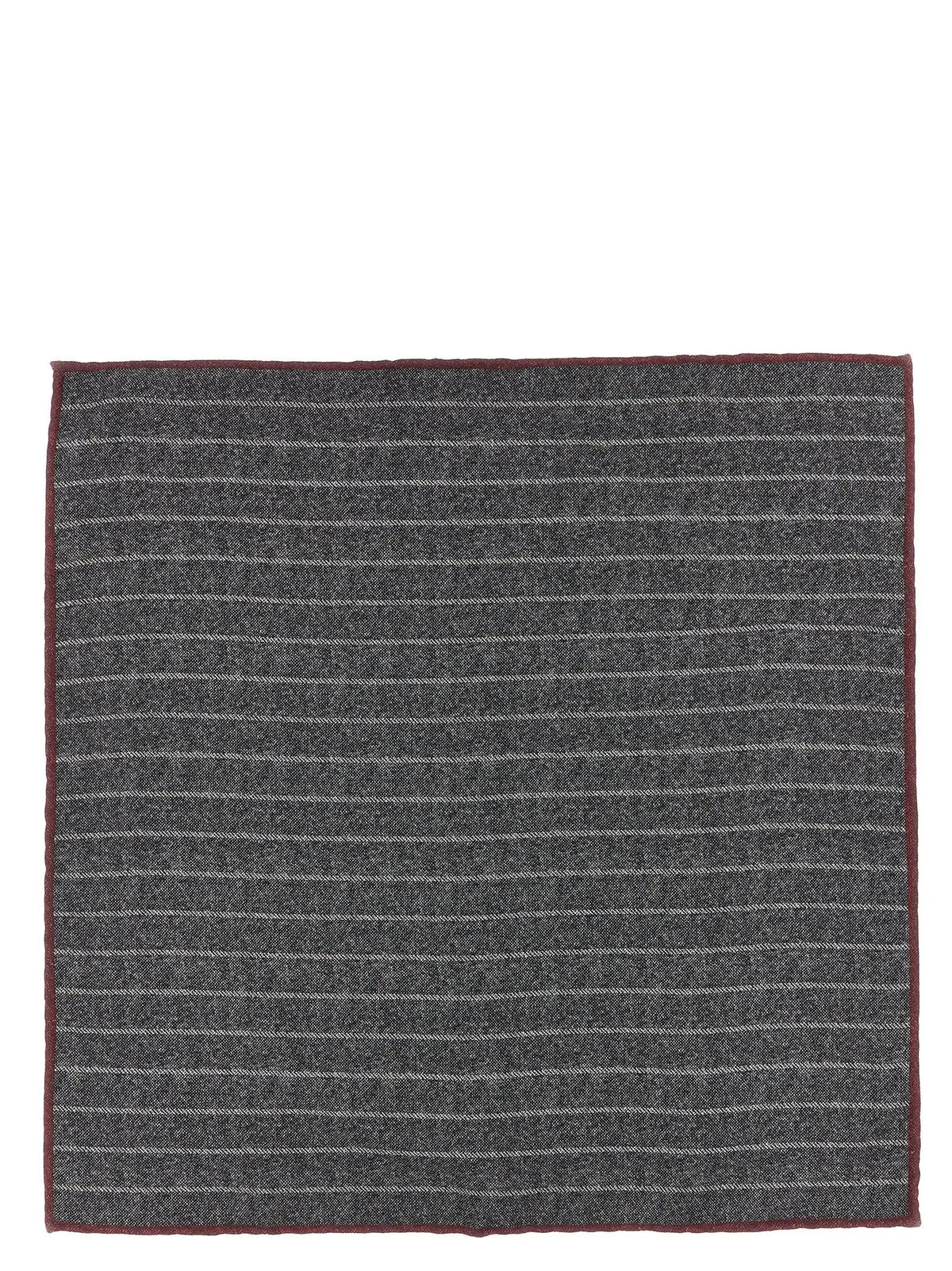 Brunello Cucinelli Brunello Cucinelli Gray Silk Pocket Square