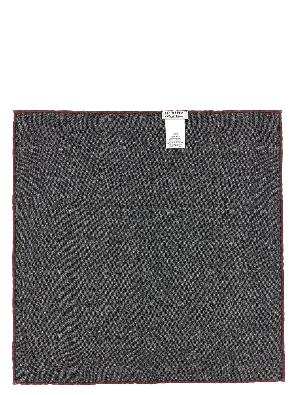 Brunello Cucinelli Brunello Cucinelli Gray Silk Pocket Square