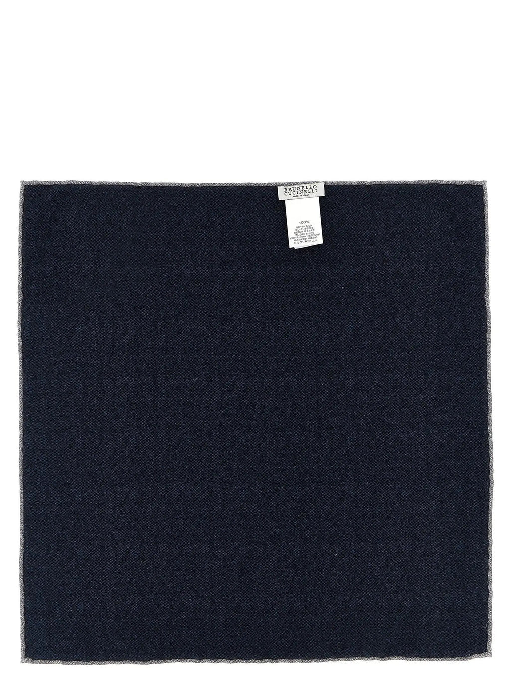 Brunello Cucinelli Brunello Cucinelli Blue Silk Pocket Square