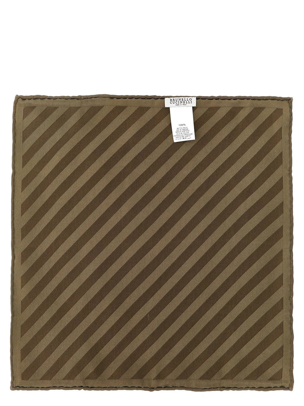 Brunello Cucinelli Brunello Cucinelli Brown Silk Foulard