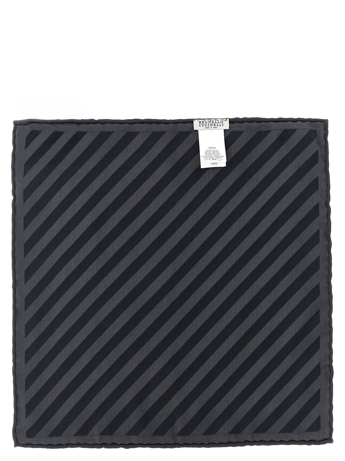 Brunello Cucinelli Brunello Cucinelli Gray Silk Pocket Square