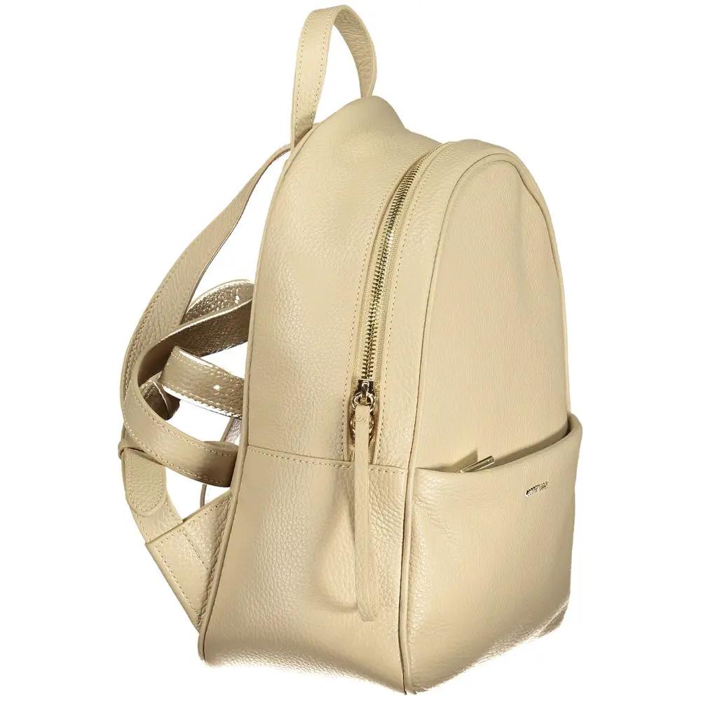 Coccinelle Coccinelle Beige Leather Womens Backpack