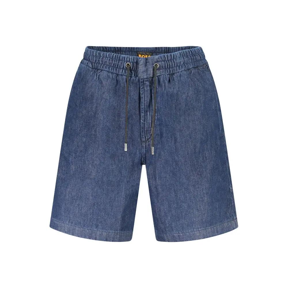 Hugo Boss Hugo Boss Blue Cotton Bermuda Shorts