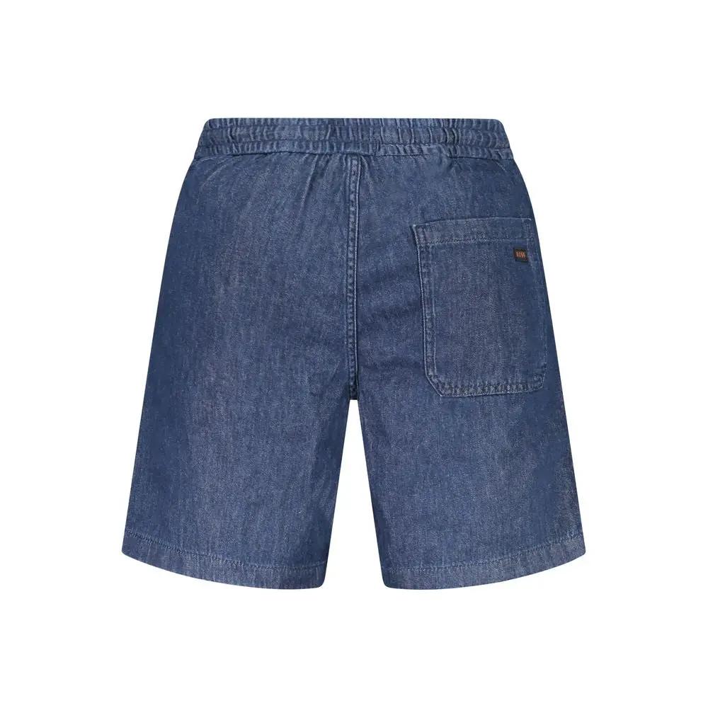 Hugo Boss Hugo Boss Blue Cotton Bermuda Shorts
