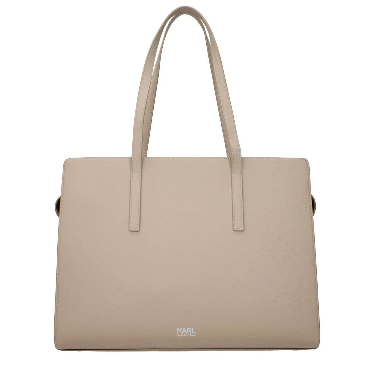 Karl Lagerfeld Beige Leather Shoulder Bag