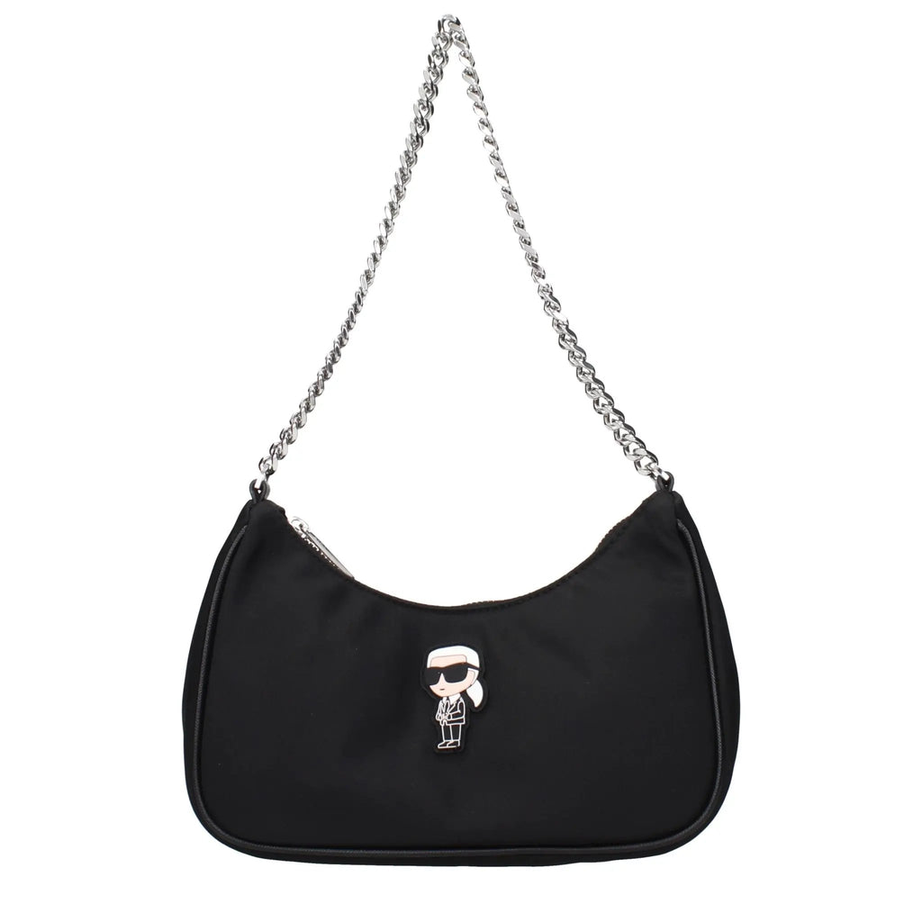 Karl Lagerfeld Karl Lagerfeld Black Fabric Shoulder Bag