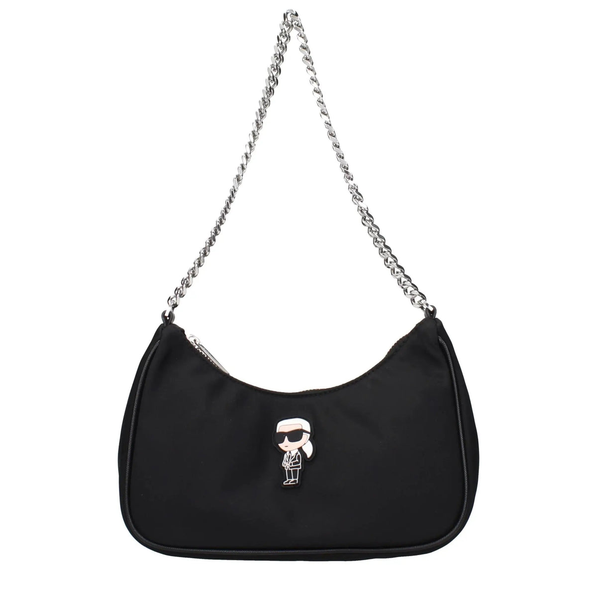 Karl Lagerfeld Karl Lagerfeld Black Fabric Shoulder Bag