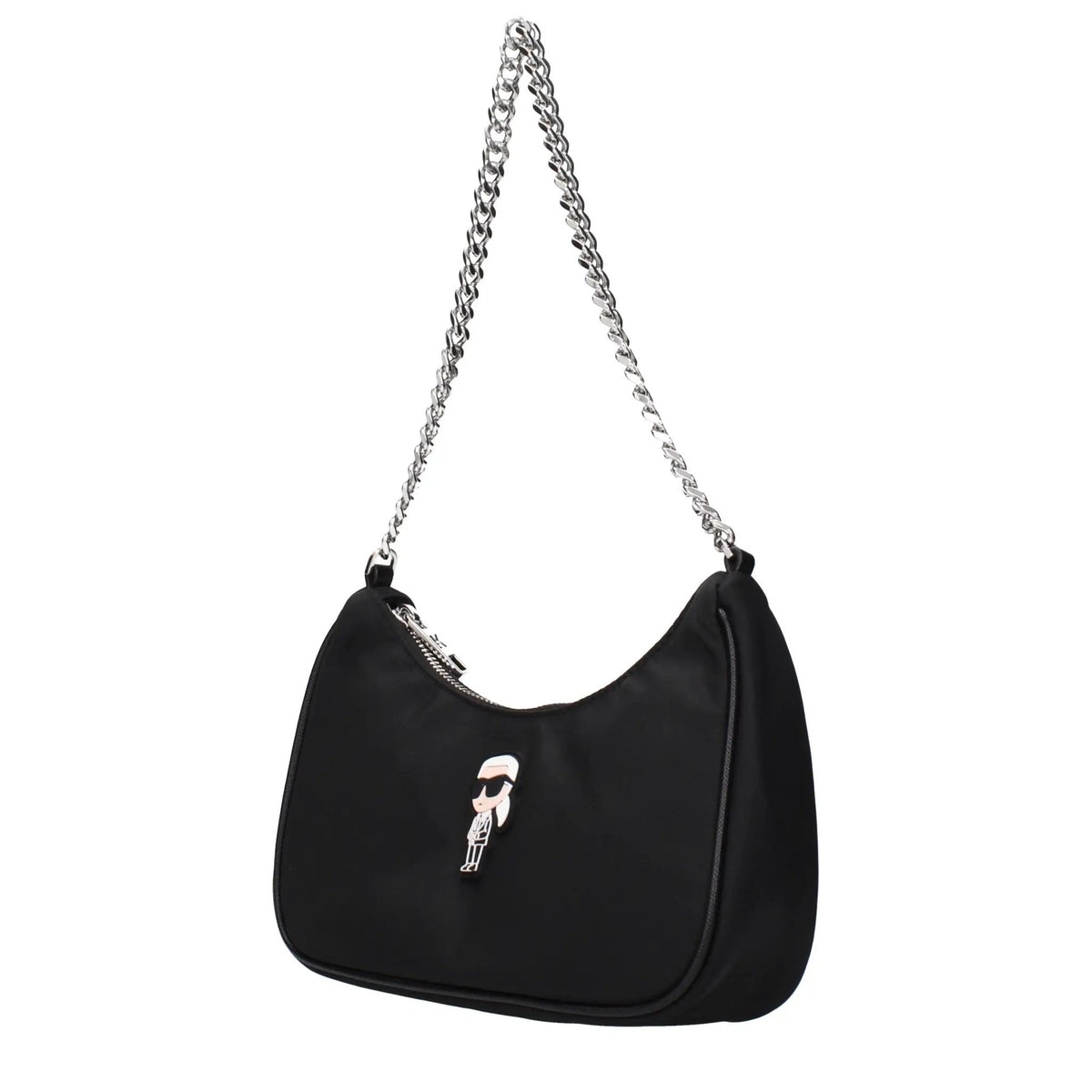 Karl Lagerfeld Karl Lagerfeld Black Fabric Shoulder Bag