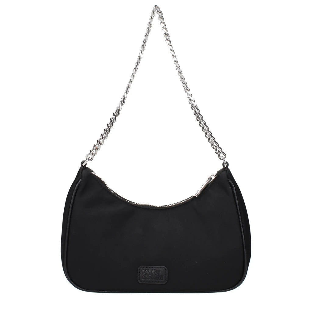 Karl Lagerfeld Karl Lagerfeld Black Fabric Shoulder Bag