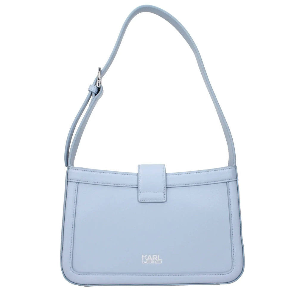 Karl Lagerfeld Light Blue Leather Shoulder Bag