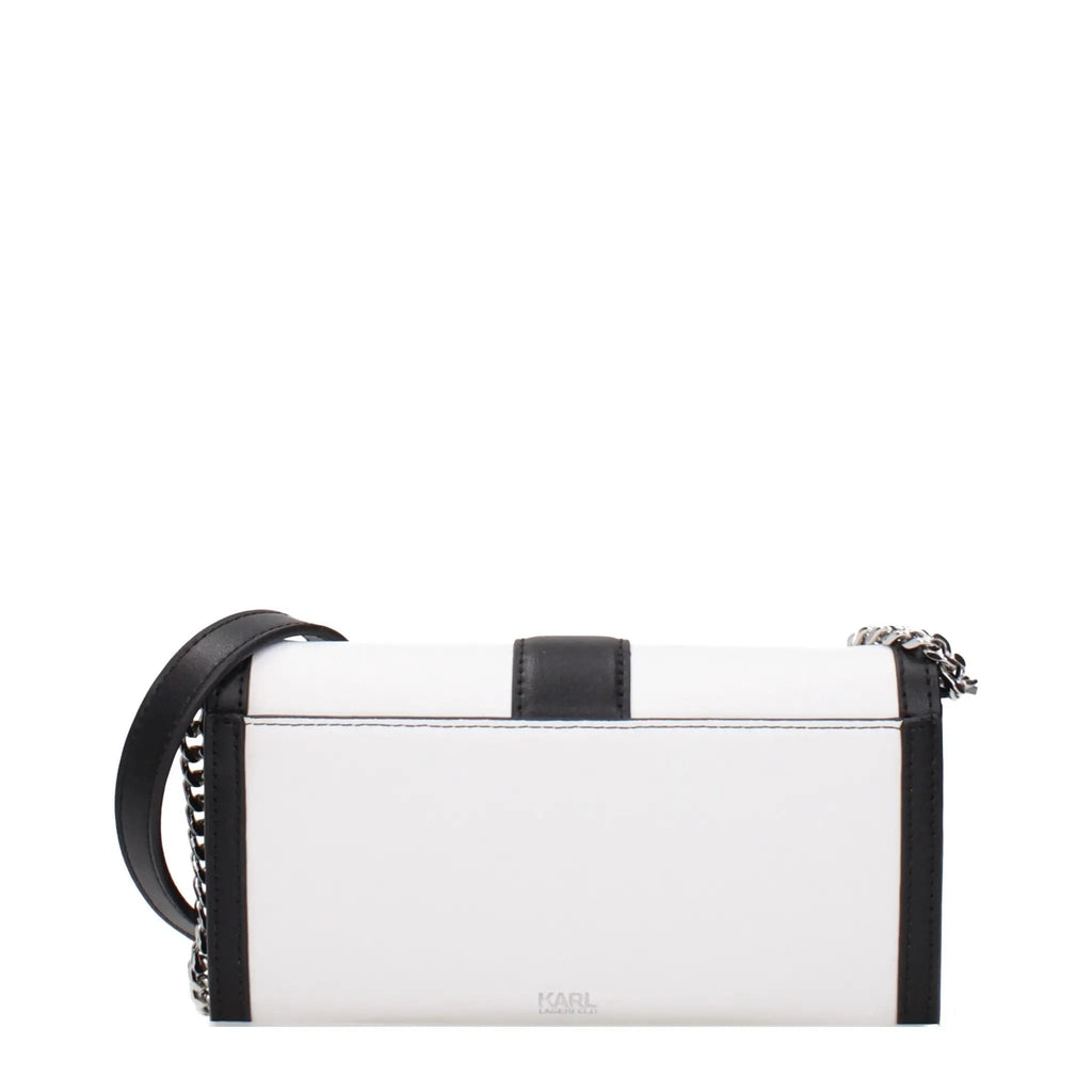 Karl Lagerfeld White Leather Clutch Bag