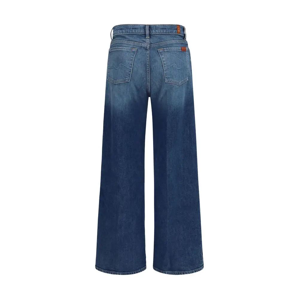 7FOR 7FOR Blue Cotton Jeans Denim