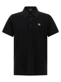 Fendi Black Cotton Polo Shirt