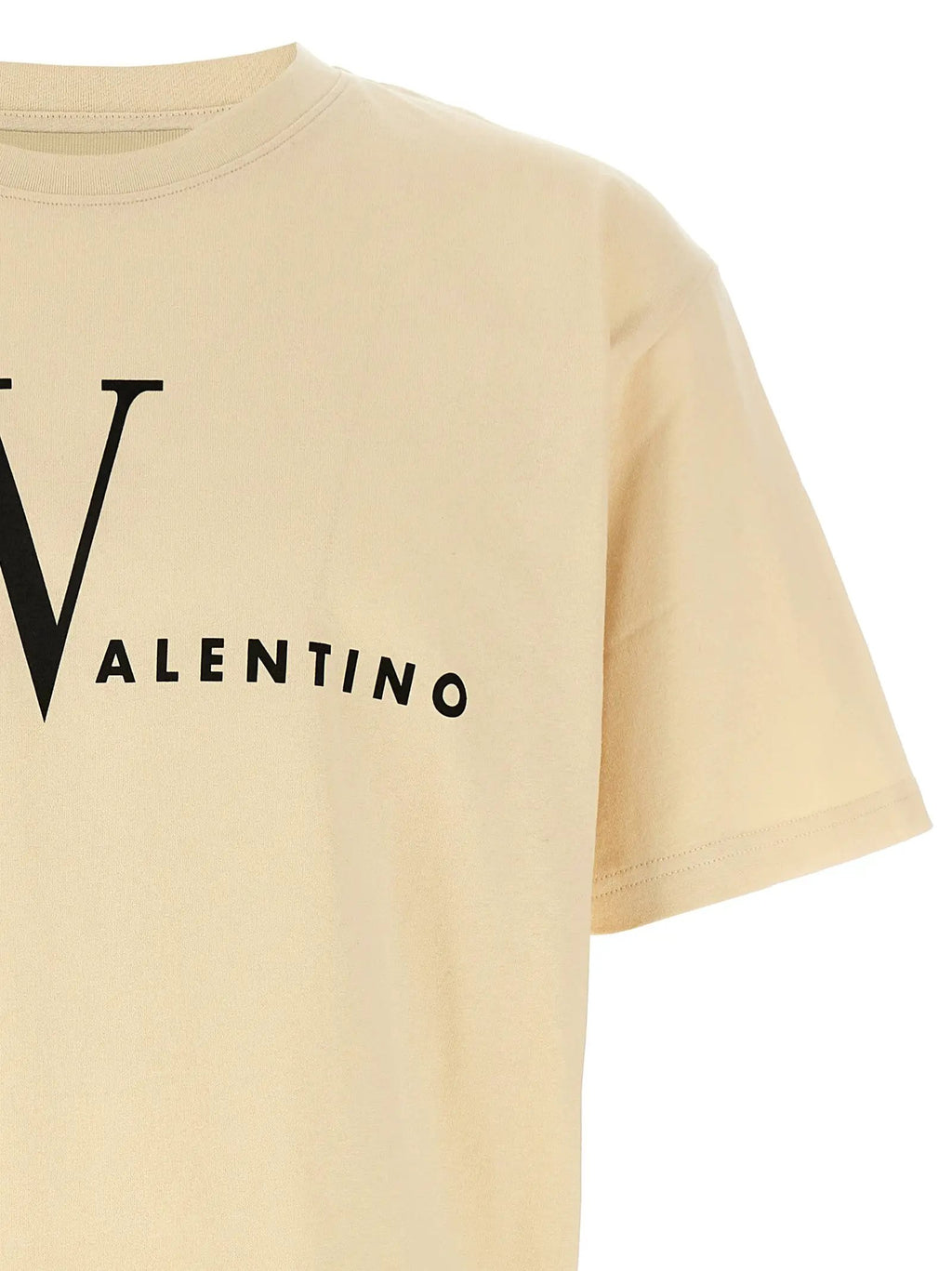 T-shirt en coton beige Valentino Garavani