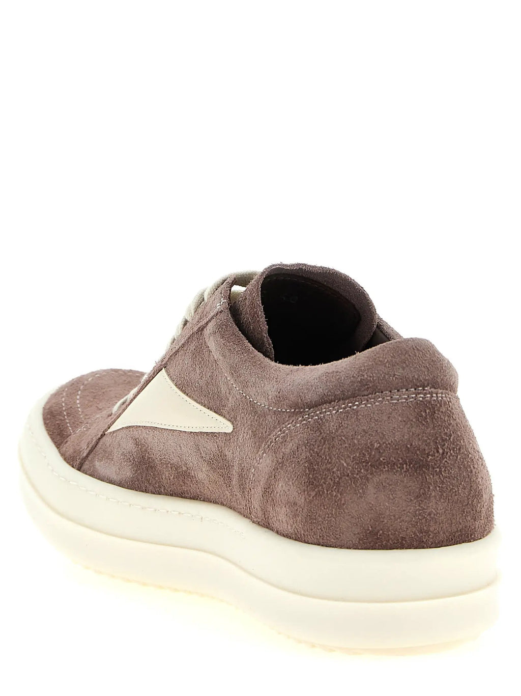 Rick Owens Purple Calfskin Low Top Sneakers