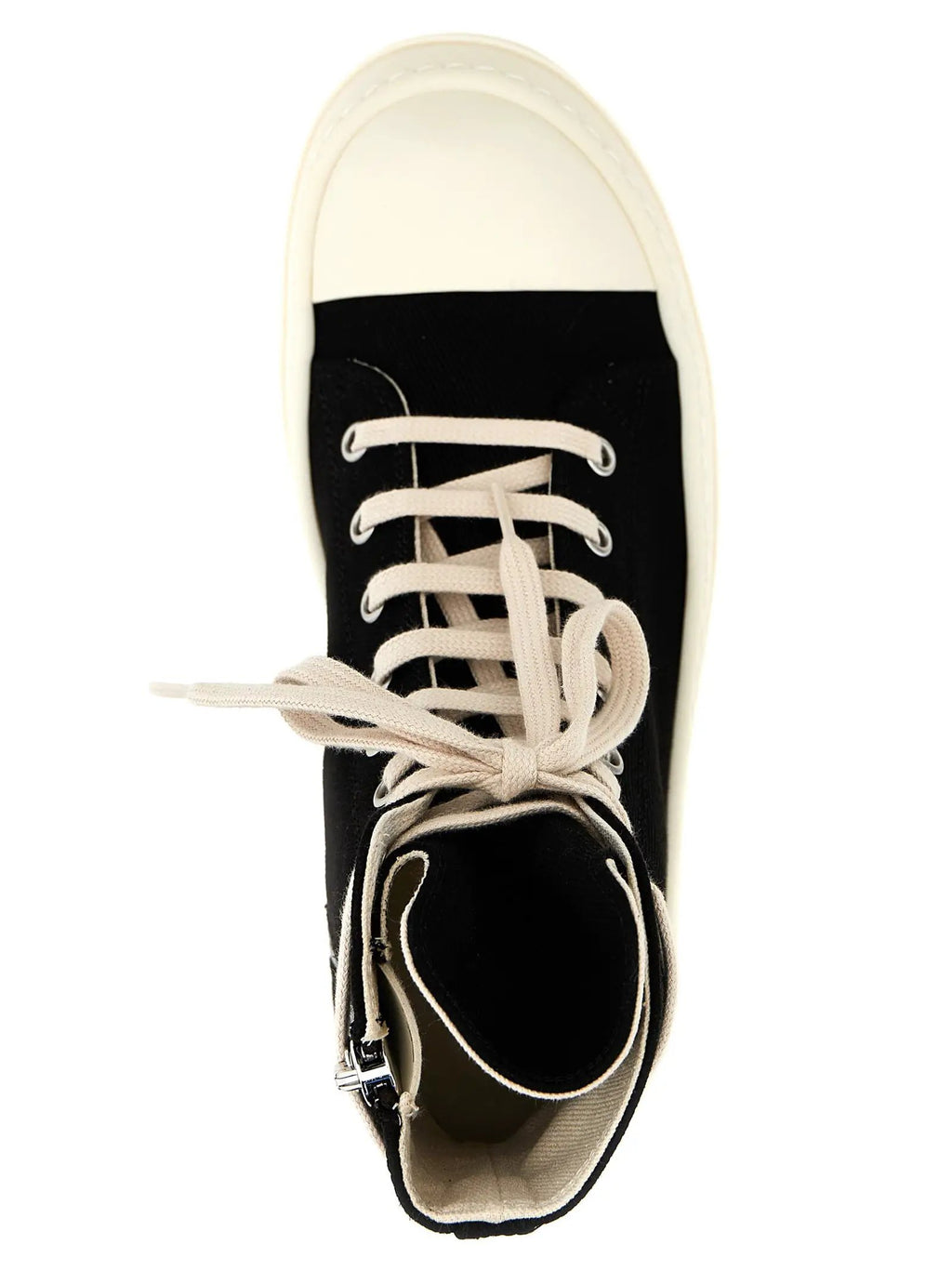 DRKSHDW Black Cotton High Top Sneakers