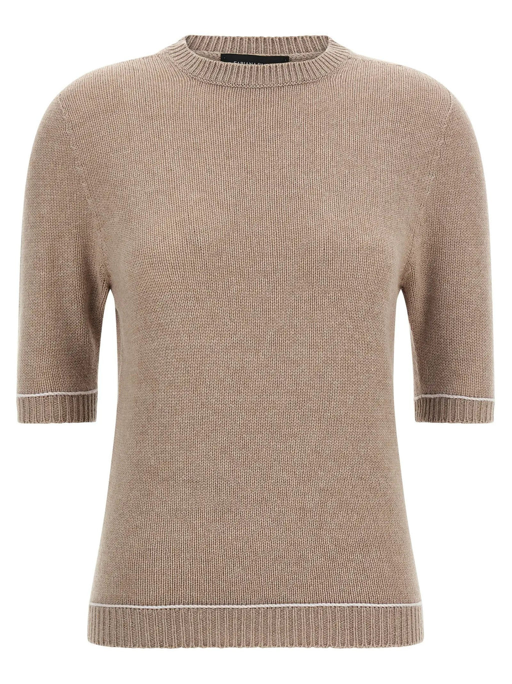 Women's Beige Platinum Wool, Silk & Cashmere Sweater – Fabiana Filippi
