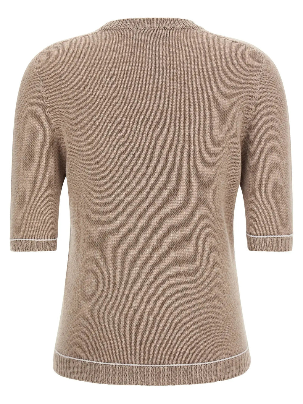Women's Beige Platinum Wool, Silk & Cashmere Sweater – Fabiana Filippi